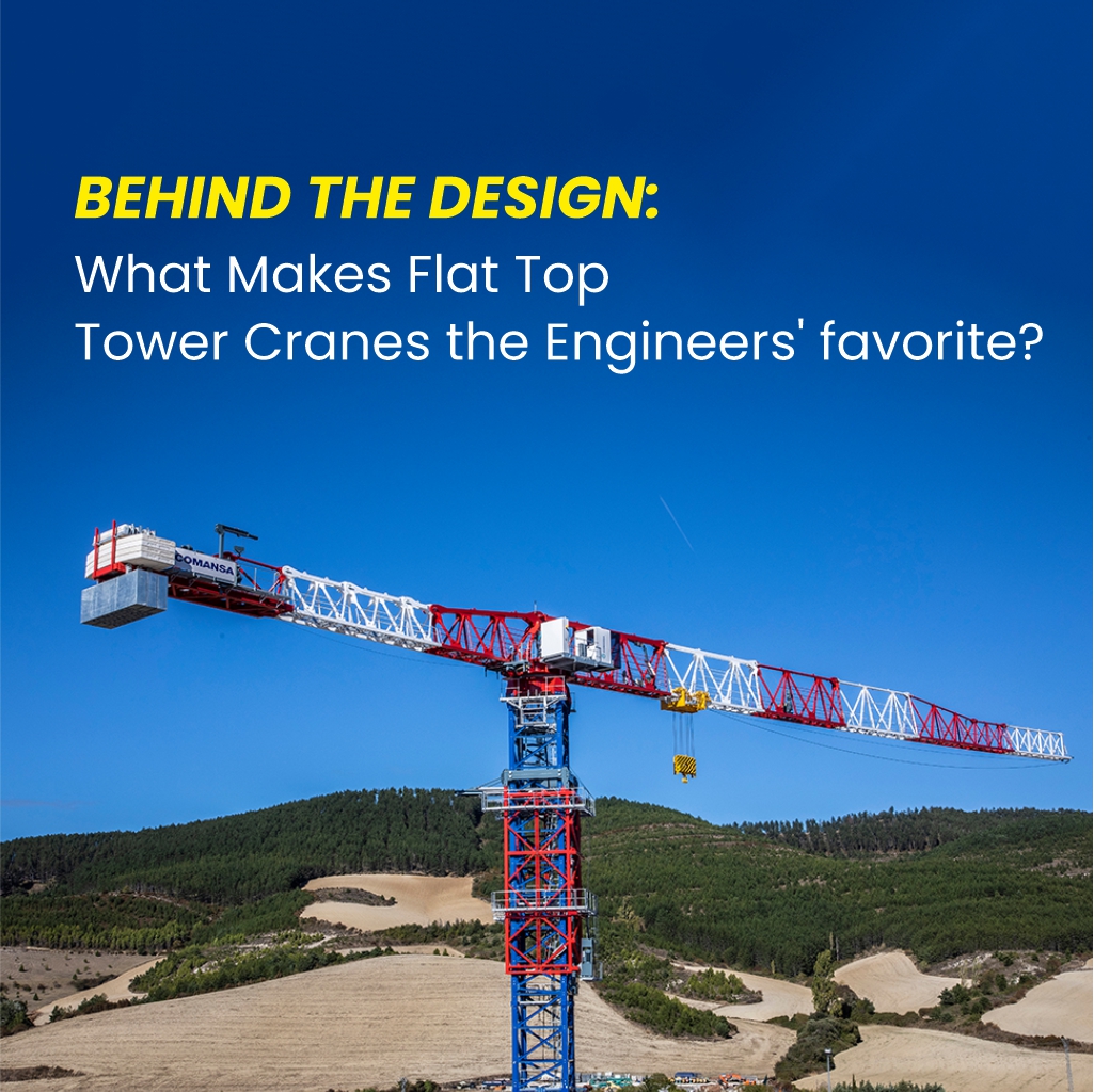 Flat top tower crane