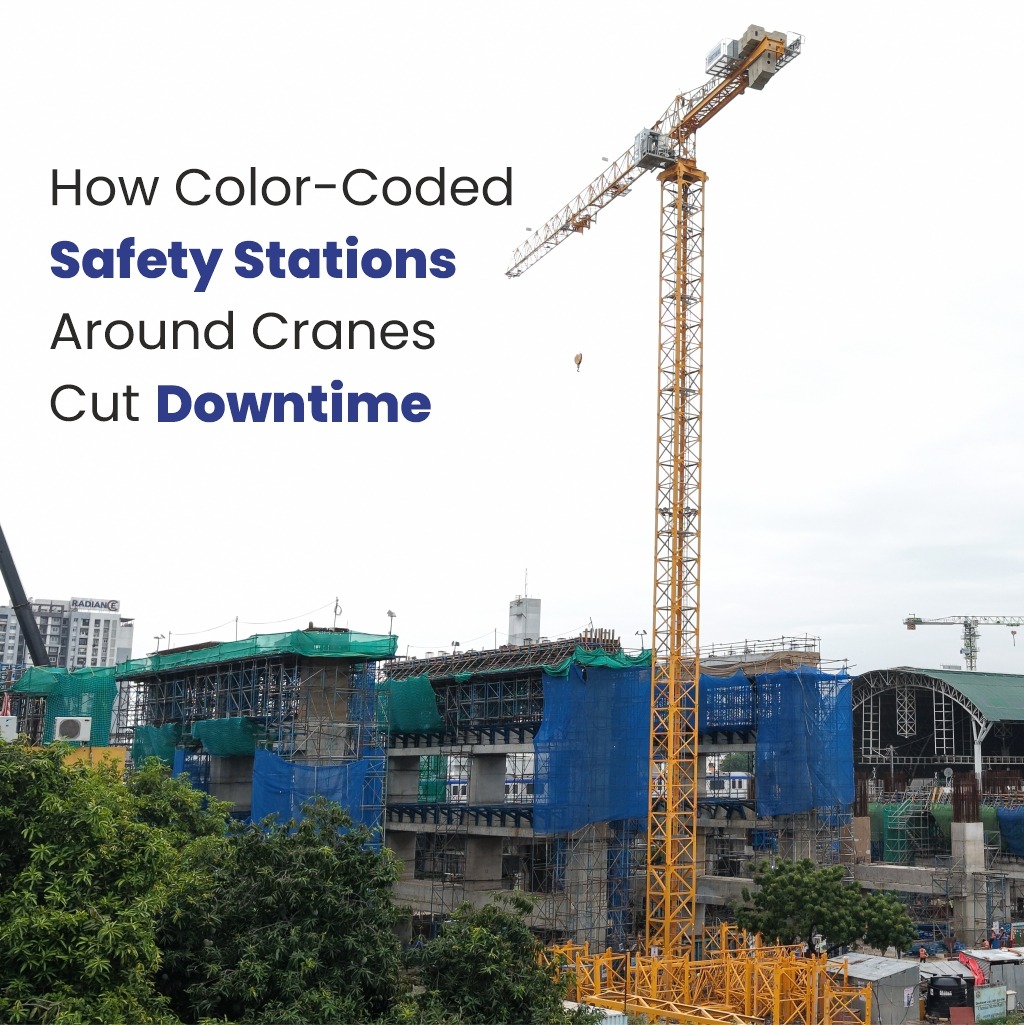How Color-Coded Safety Stations Around Cranes Cut Downtime