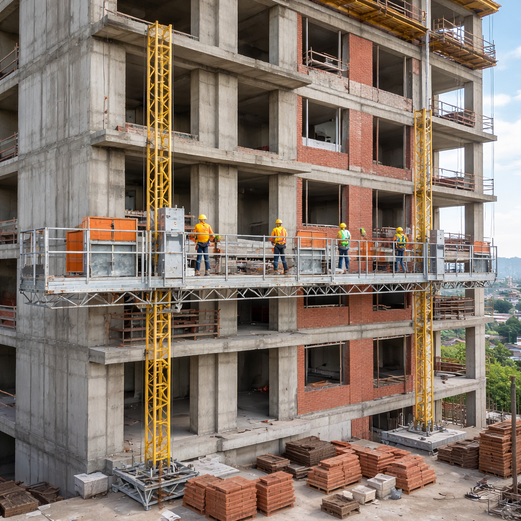 mast climbing work platform